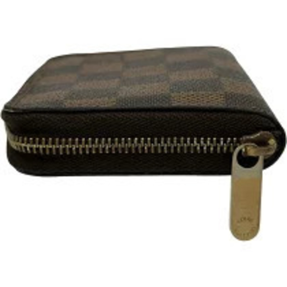 Louis Vuitton Coin Zippy Case Damier Wallet Brown Canvas Brown